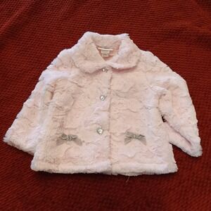 Mini Muffin Faux Fur Light Pink Cozy Peacoat 24 months
